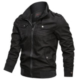 Fashion Varsity Jacket Men 2019 New Casual Solid Military Jackets Mens Zipper Coat Outwear Slim Fit Spring Autumn Brand Clothing