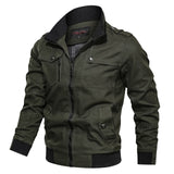 Fashion Varsity Jacket Men 2019 New Casual Solid Military Jackets Mens Zipper Coat Outwear Slim Fit Spring Autumn Brand Clothing