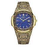ONOLA Vintage golden business watch man 2019 fashion cusual quartz wrist watch day date gold luxury classic designer man watch