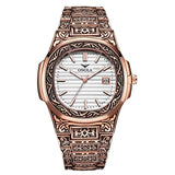 ONOLA Vintage golden business watch man 2019 fashion cusual quartz wrist watch day date gold luxury classic designer man watch
