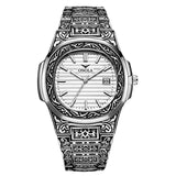 ONOLA Vintage golden business watch man 2019 fashion cusual quartz wrist watch day date gold luxury classic designer man watch